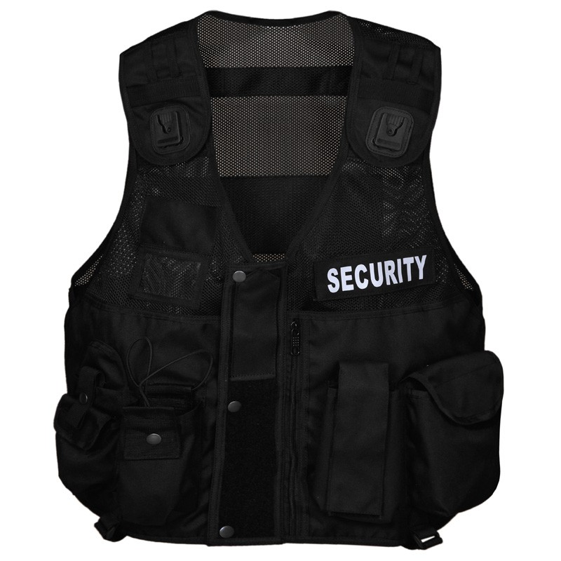 0155 Plain BLACK SECURITY TACTICAL VEST [NO Relectors] - Security ...