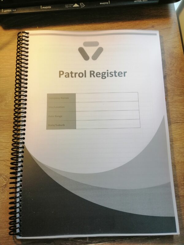 Mobile Patrol Log Register