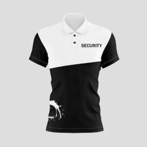 white security polo shirt