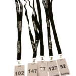 5x Security Crowd Control Number Lanyards